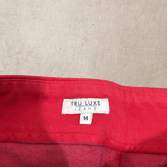 Tru Luxe Jeans Red Skinny Jeans Vibrant Denim - Picture 3 of 5